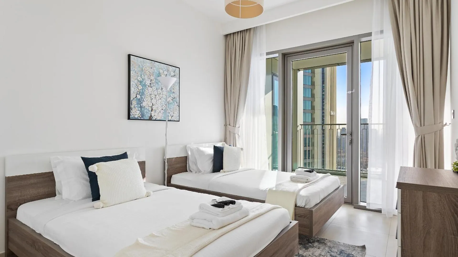 Skyline 3Bdr Plus 1Guest Room With Burj Khalifa & Fountain View Дубай 0*,